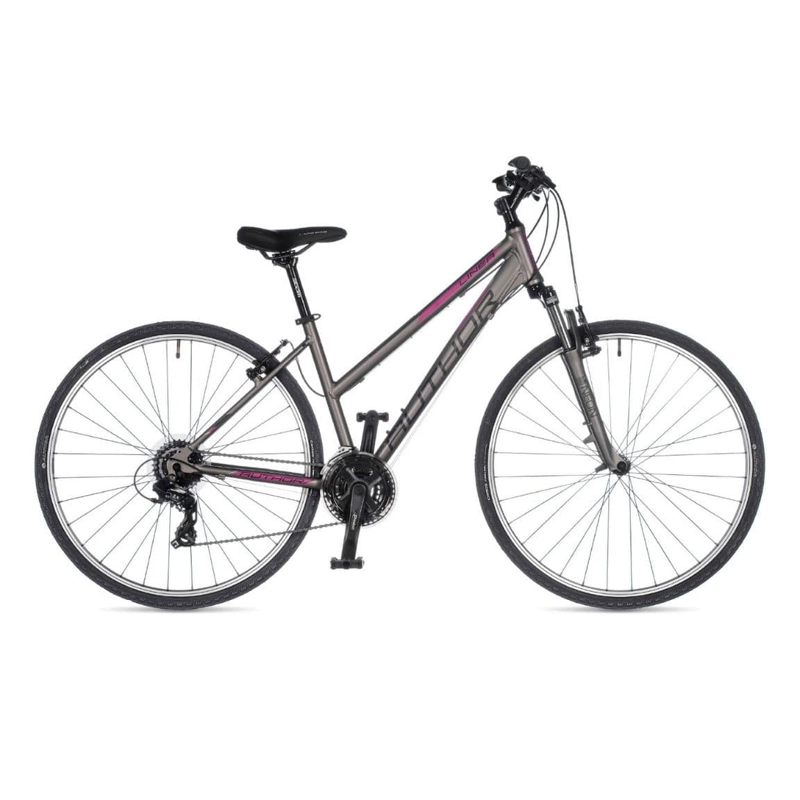 Велосипед Author Linea 17" (22) серебро/розовый
