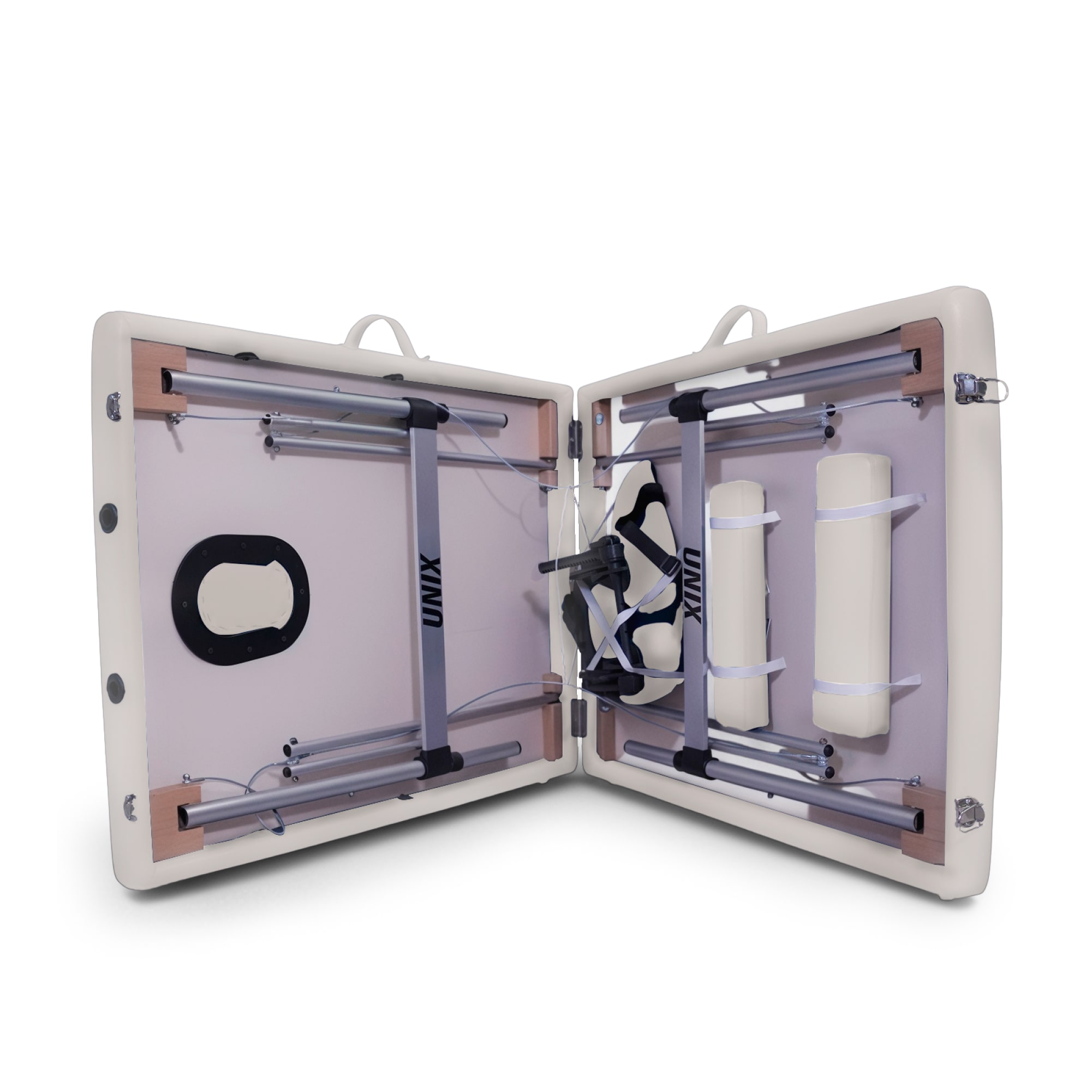 Складной массажный стол Unix  Master 2 Section White