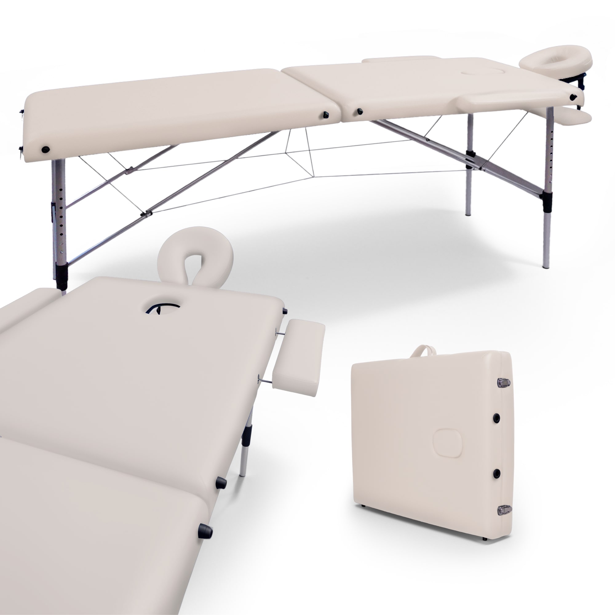 Складной массажный стол Unix  Master 2 Section White