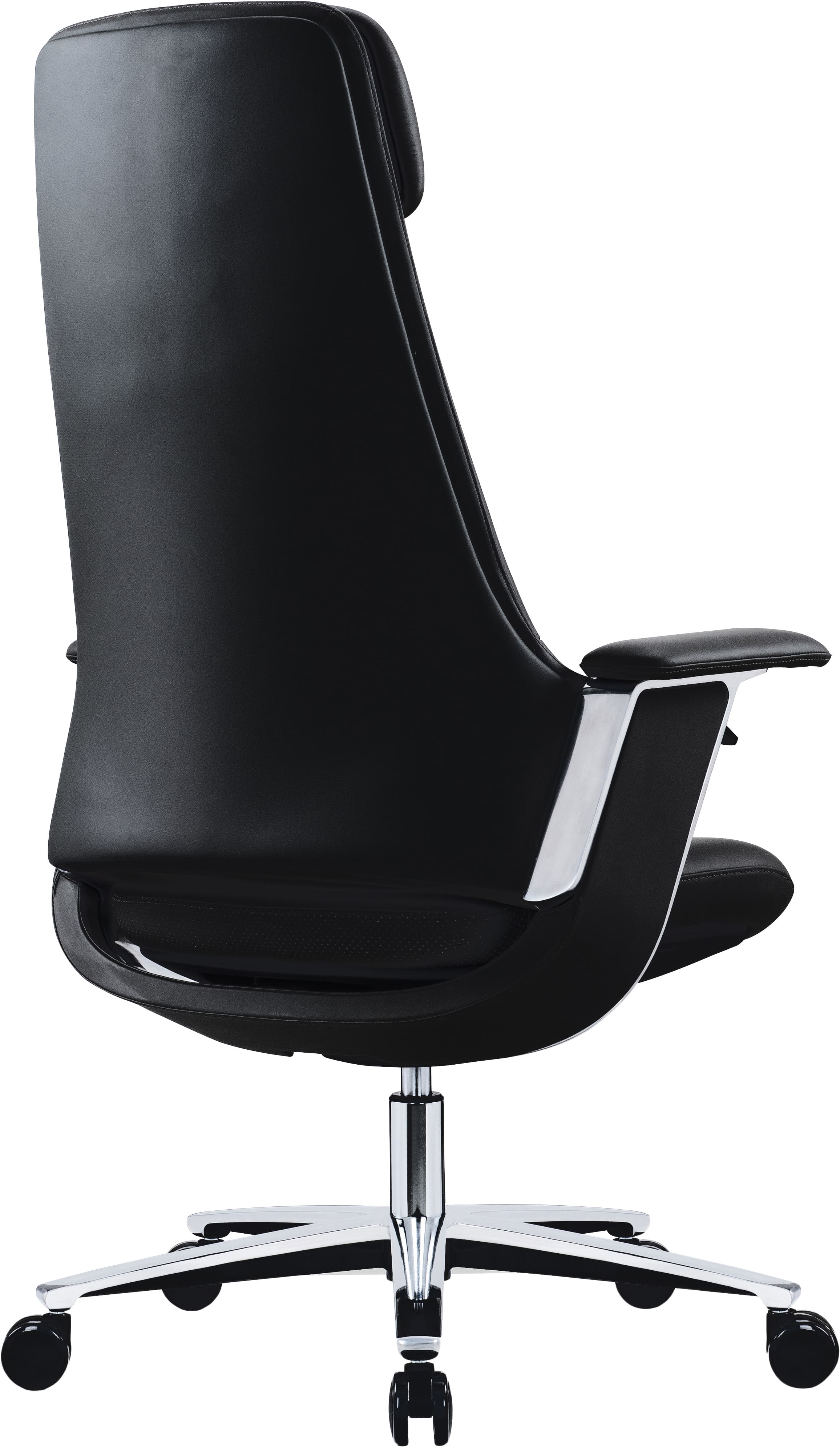 Эргономичное кресло руководителя Black Swan, чёрная кожа