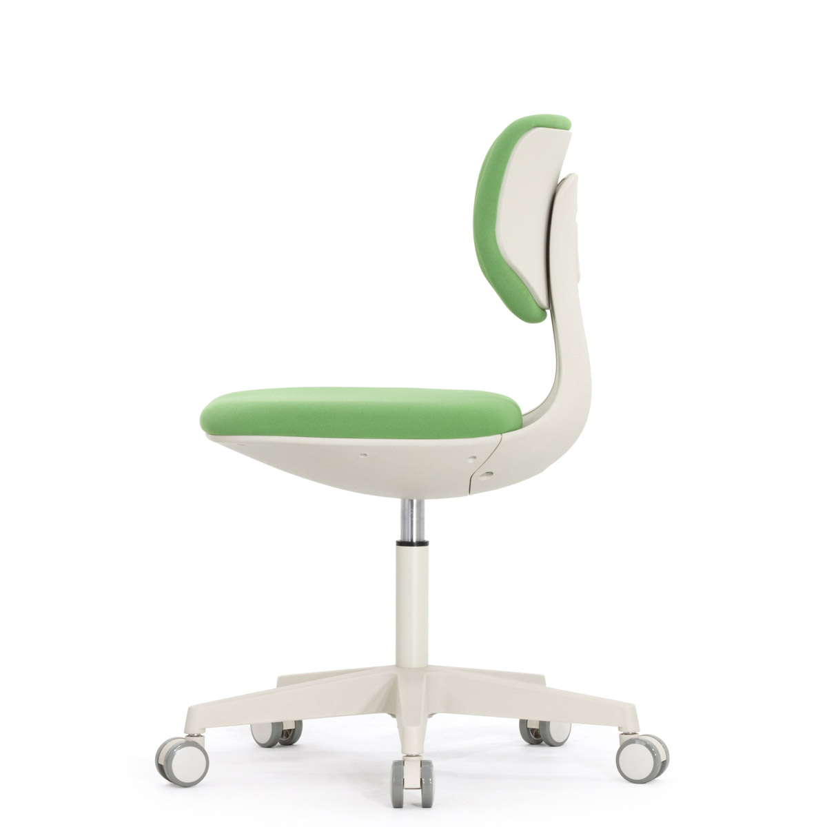 Эргономичное кресло Falto Rookie (регулируемая спинка, ткань, каркас белый, зелёный)