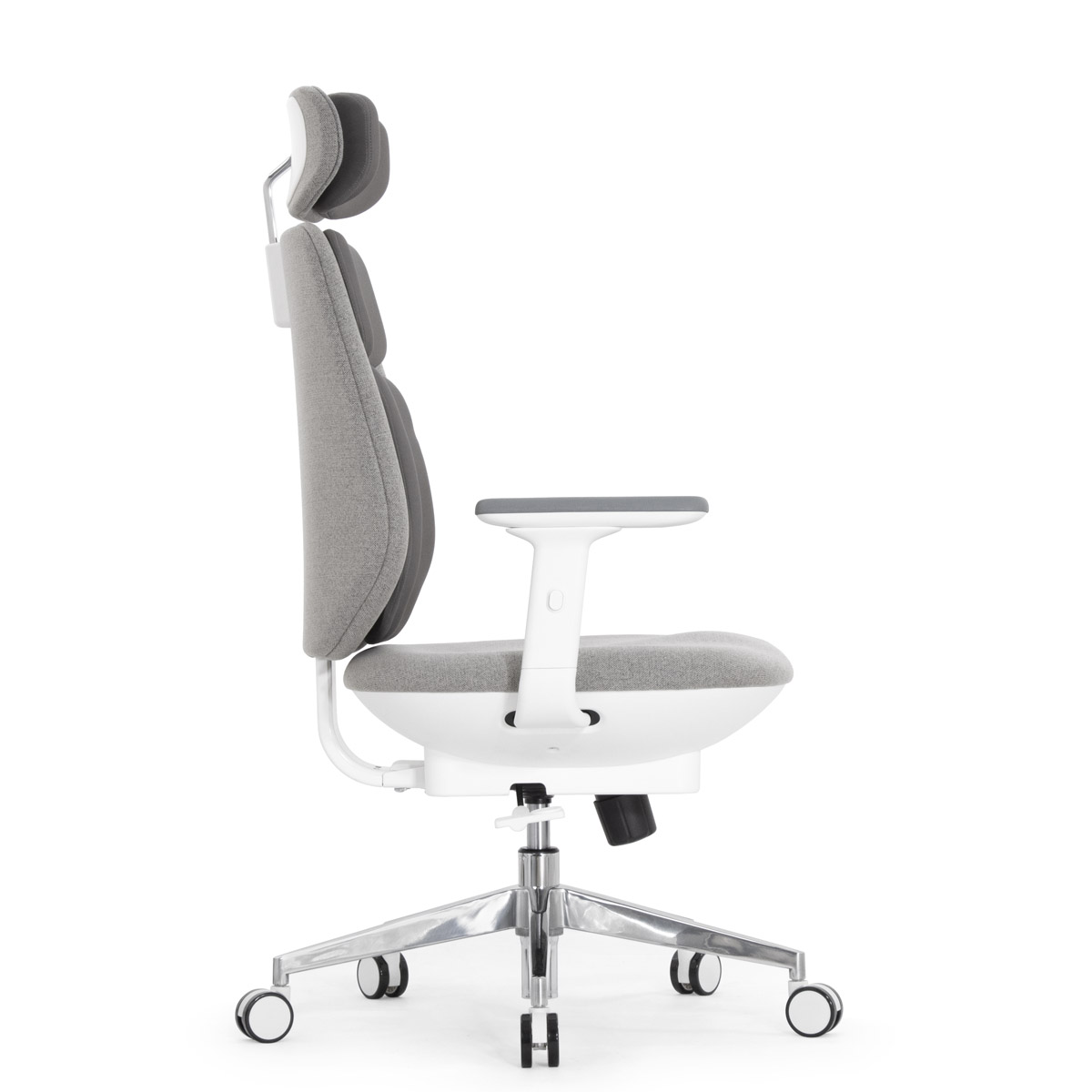 Эргономичное кресло Falto AI WORKS (автоматическая надувная спинка, аккумулятор, ткань, серый)