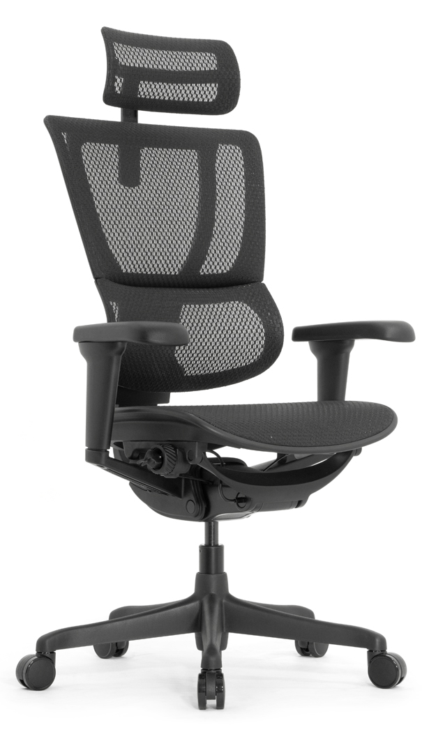 Эргономичное кресло Falto IOO Ultra (наклон вперёд, сетка, чёрный)
