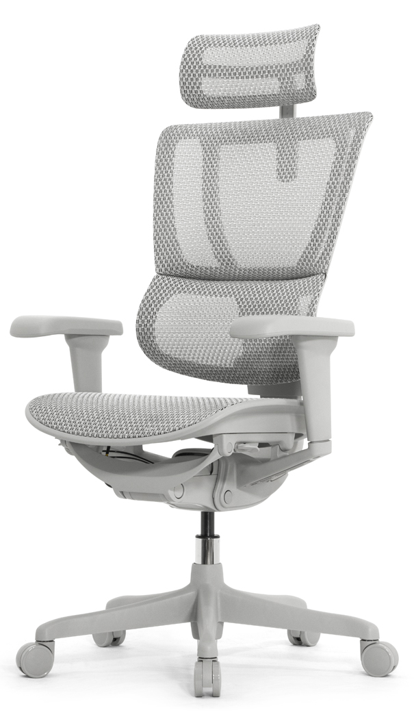 Эргономичное кресло Falto IOO Ultra (наклон вперёд, сетка, серый)