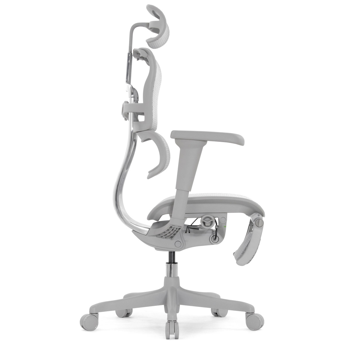 Эргономичное кресло Falto Ergohuman 2 Ultra с подножкой (наклон вперёд, сетка, серый)