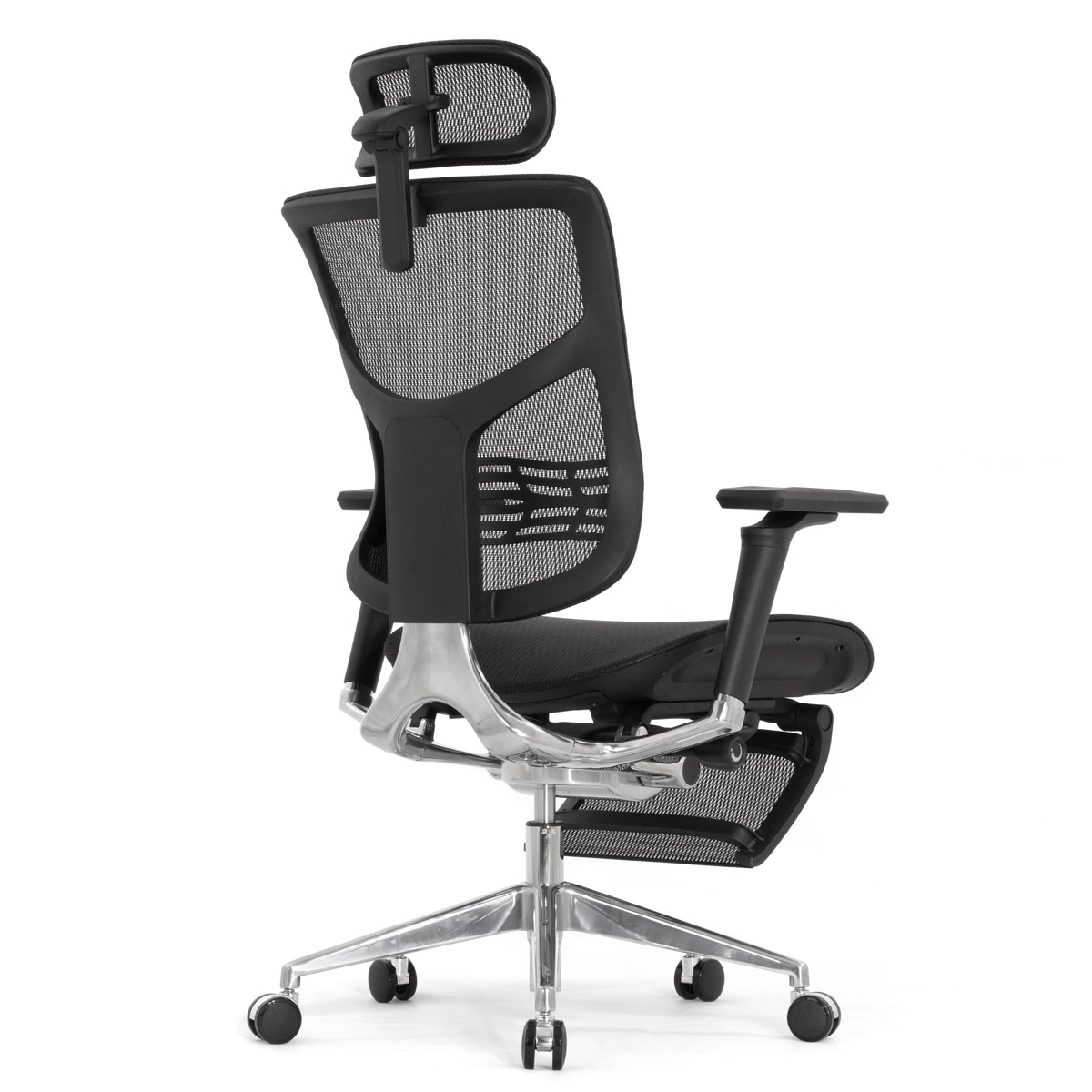 Эргономичное кресло Falto Star 2 с подножкой (подлокотники 6D (360), сетка, цвет чёрный)