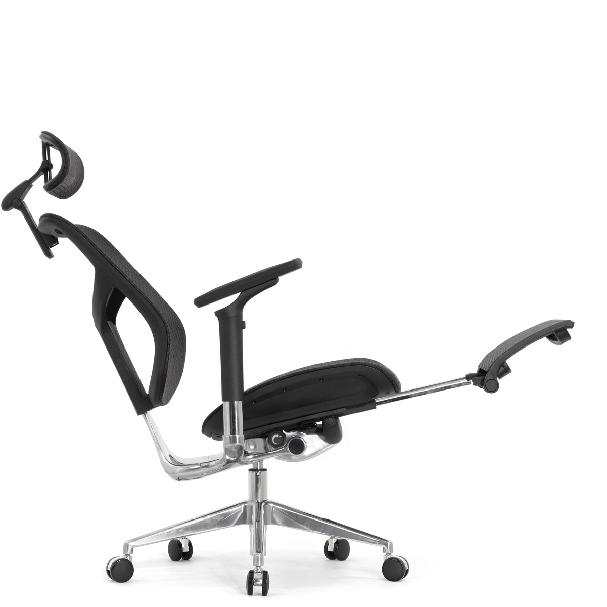 Эргономичное кресло Falto Star 2 с подножкой (подлокотники 6D (360), сетка, цвет чёрный)