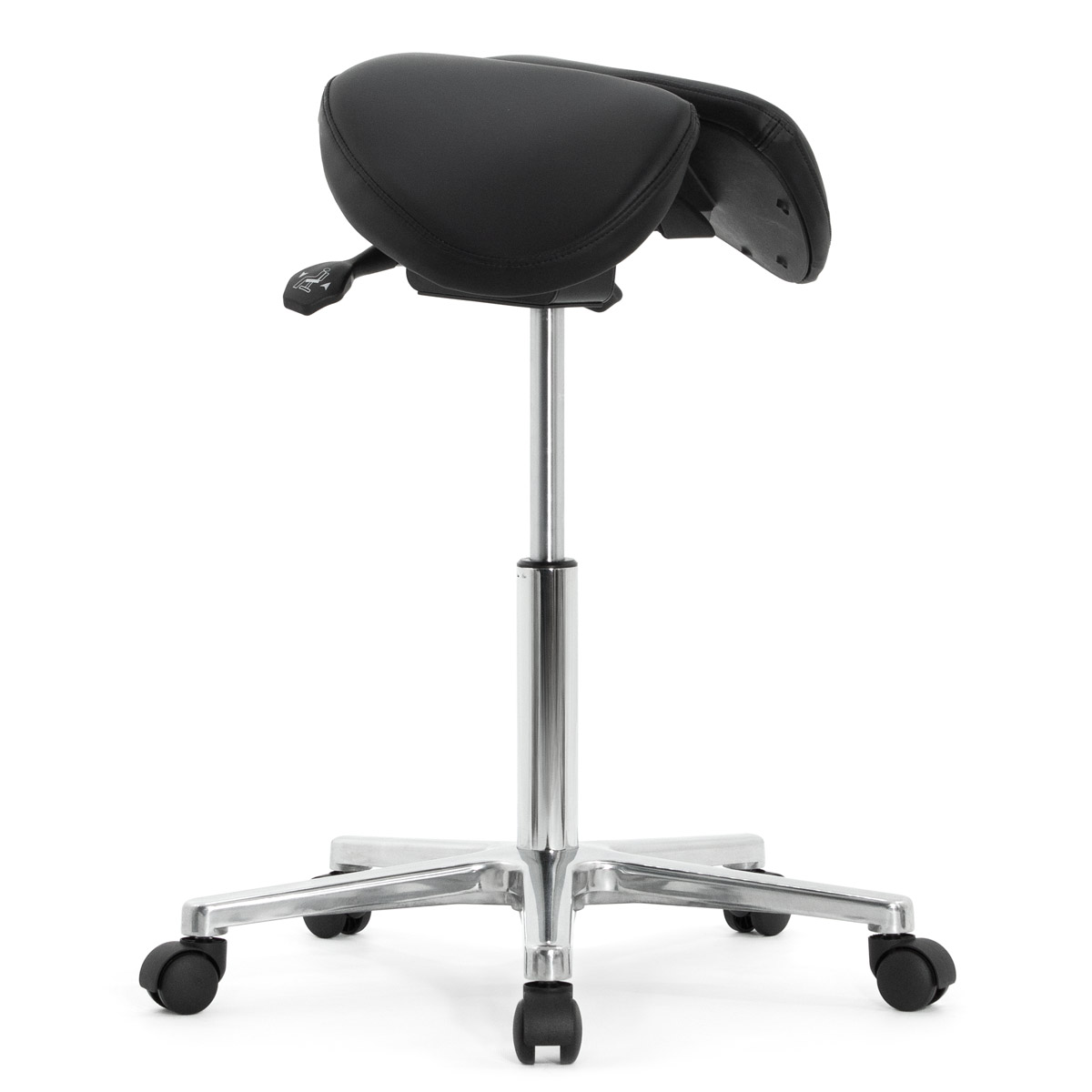 Стул-седло Falto SALLI Activ (наклон, ширина, экокожа, чёрный)