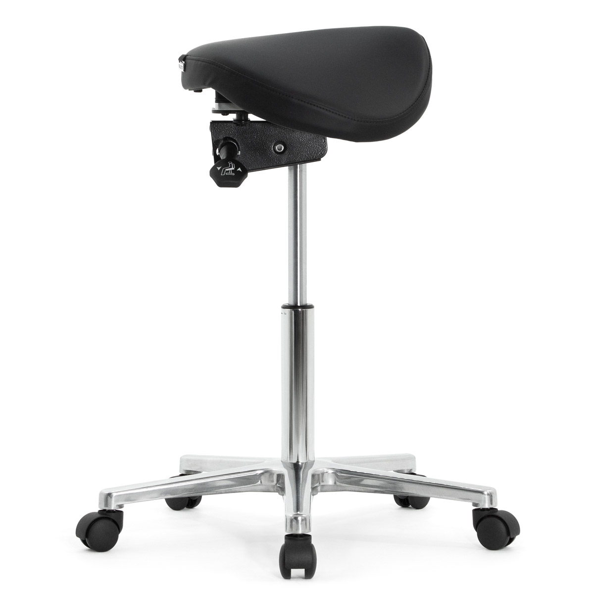 Стул-седло Falto SALLI Activ (наклон, ширина, экокожа, чёрный)