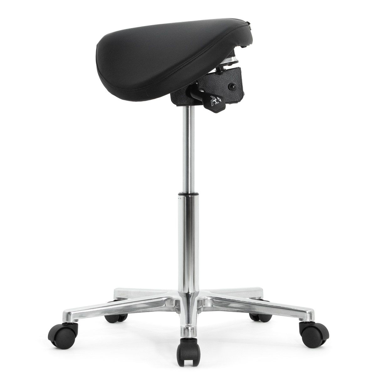 Стул-седло Falto SALLI Activ (наклон, ширина, экокожа, чёрный)