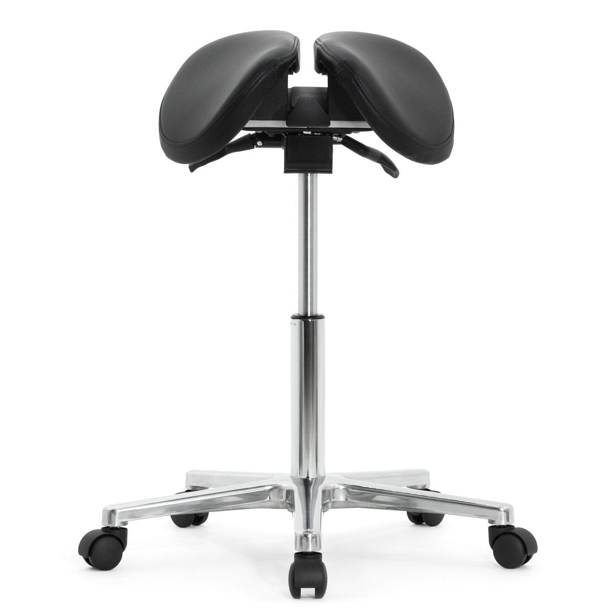 Стул-седло Falto SALLI Activ (наклон, ширина, экокожа, чёрный)