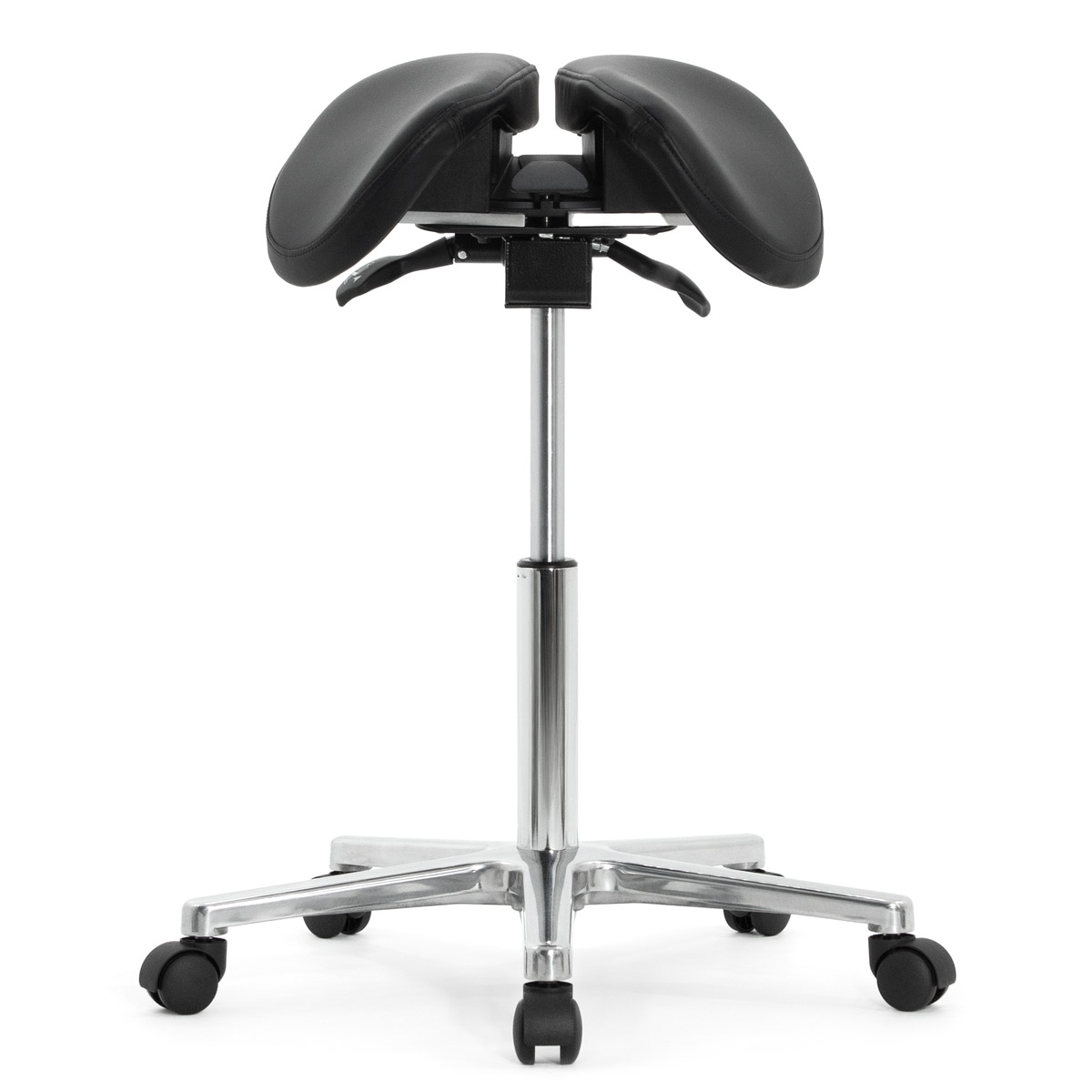 Стул-седло Falto SALLI Activ (наклон, ширина, экокожа, чёрный)