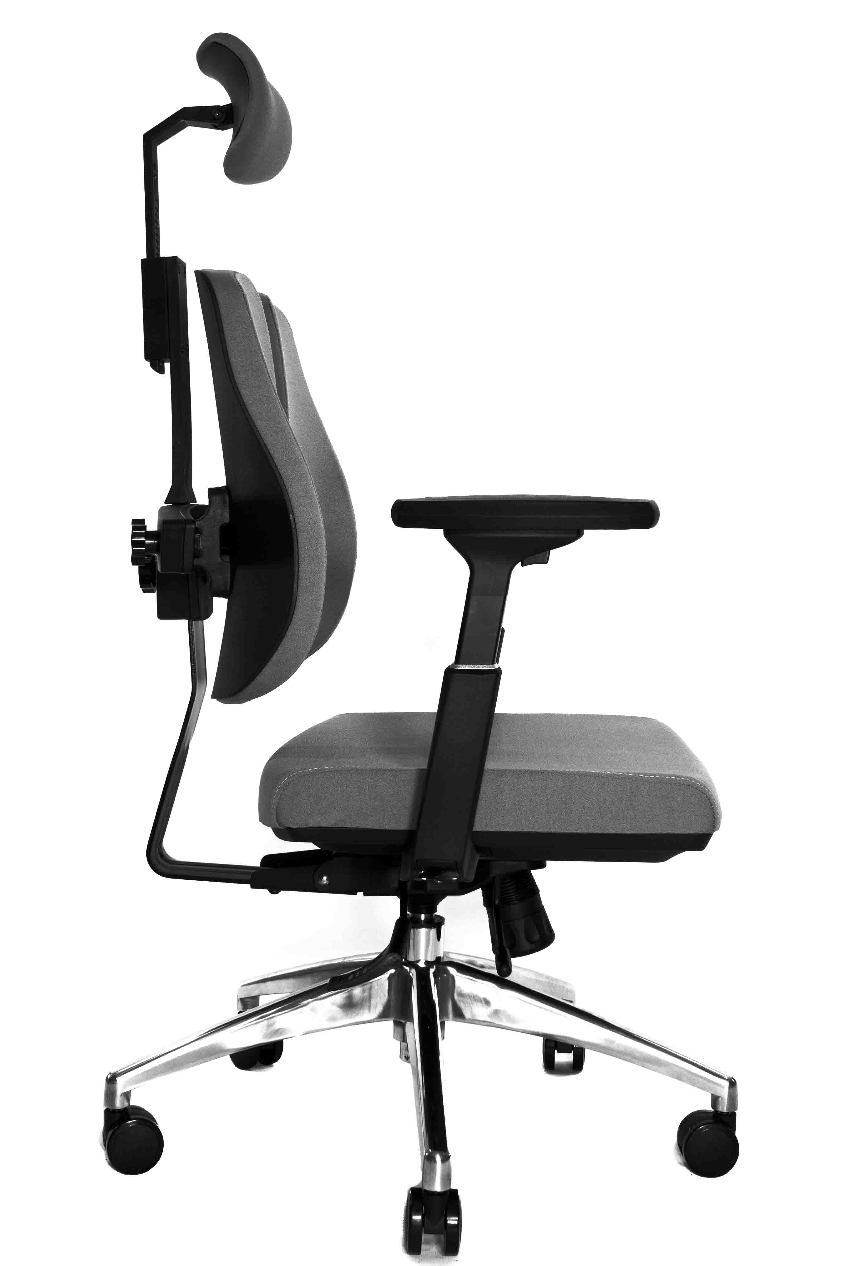 Ортопедическое кресло Falto ALPHA (корсетная спинка, ткань, тёмно-серый)