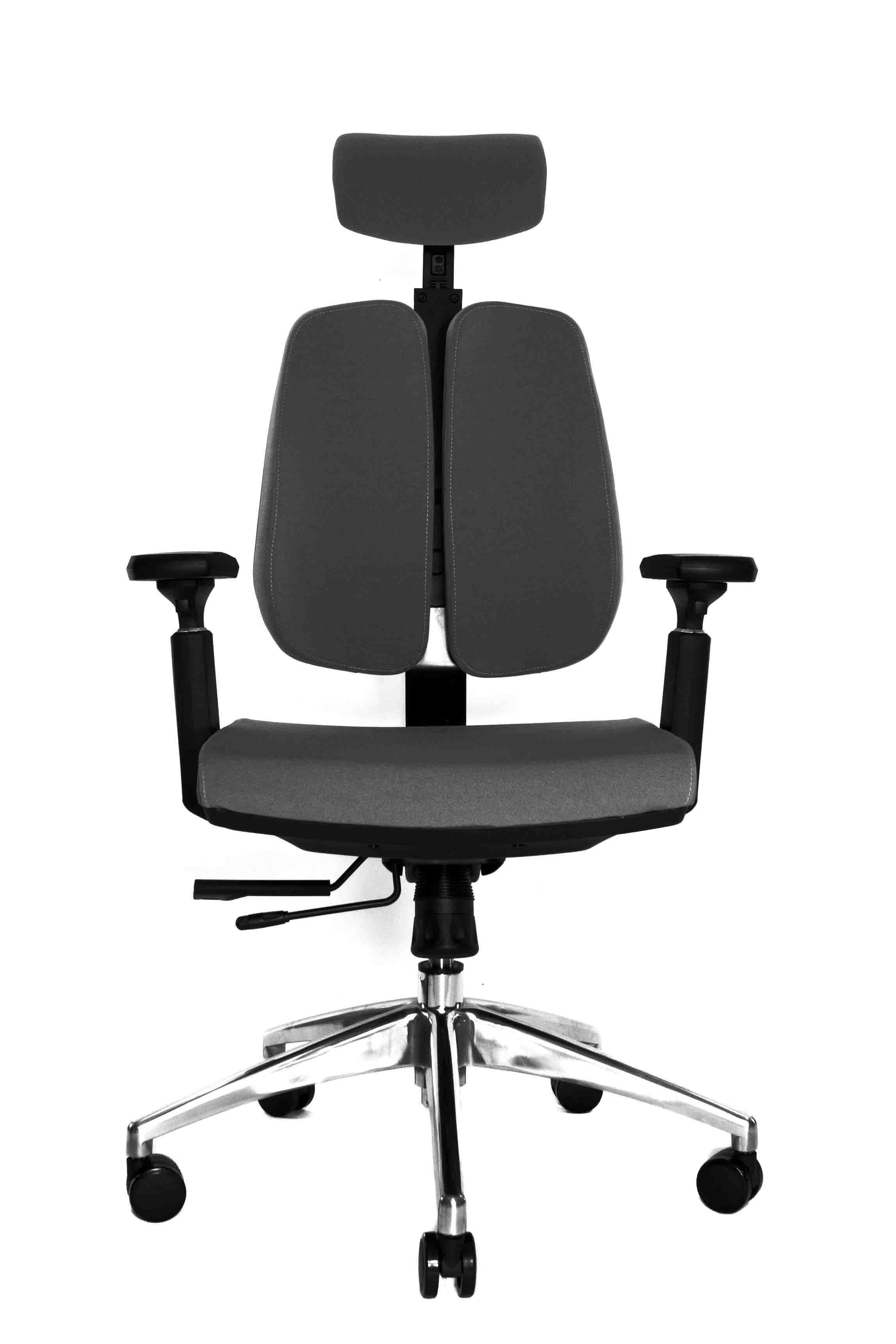 Ортопедическое кресло Falto ALPHA (корсетная спинка, ткань, тёмно-серый)