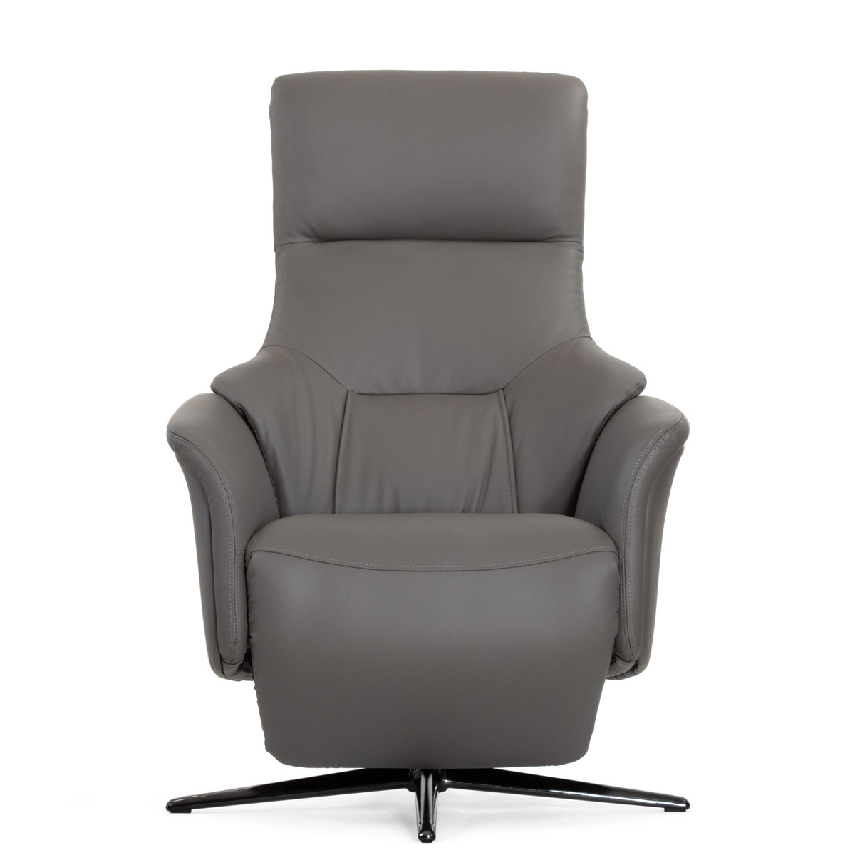 Кресло-реклайнер Falto Titanio (2 мотора, zero, аккумулятор, натуральная кожа, тёмно-серый)