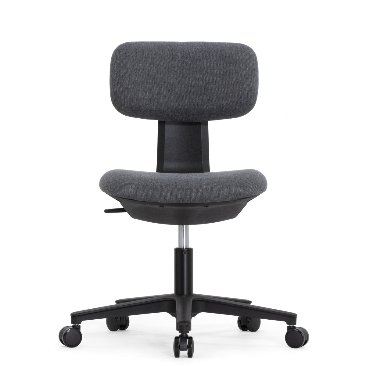 Эргономичное кресло Falto Rookie Plus (поворот спинки, ткань, каркас чёрный, тёмно-серый)