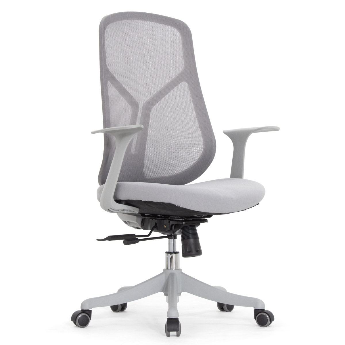 Эргономичное кресло Falto Кураж (без подголовника, сетка, ткань, серый)