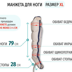 Лимфодренажный аппарат Gapo Alance GSM033 Комплект "Стандартный" (Размер XL) Ivory