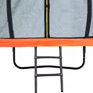 Батут DFC KENGOO II 6 ft внутренняя сетка, лестница, оранжевый/чёрный (183 см)