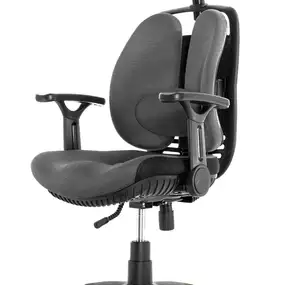 Ортопедическое кресло Falto Inno Health (двойная динамичная спинка, ткань, каркас чёрный, серый)