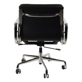 Эргономичное кресло Eames Soft Pad Office Chair EA 217, черная кожа