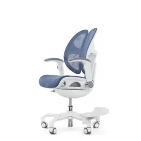 Детское эргономичное кресло Falto ORTO (корсетная спинка, слайдер, подлокотники 3D, сетка, синий)