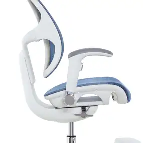 Детское эргономичное кресло Falto ORTO (корсетная спинка, слайдер, подлокотники 3D, сетка, синий)