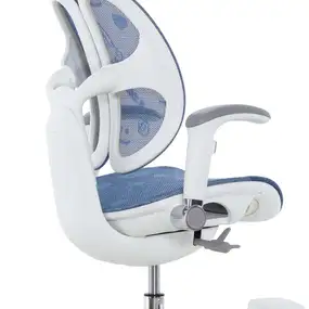 Детское эргономичное кресло Falto ORTO (корсетная спинка, слайдер, подлокотники 3D, сетка, синий)