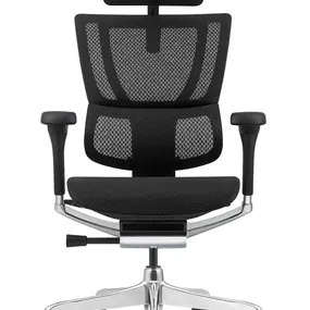 Эргономичное кресло Falto IOO E Elite (электроуправление, SmartWork, алюминий, наклон вперёд, сетка, чёрный)