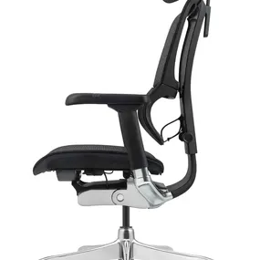 Эргономичное кресло Falto IOO E Elite (электроуправление, SmartWork, алюминий, наклон вперёд, сетка, чёрный)