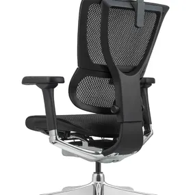 Эргономичное кресло Falto IOO E Elite (электроуправление, SmartWork, алюминий, наклон вперёд, сетка, чёрный)