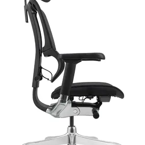 Эргономичное кресло Falto IOO E Elite (электроуправление, SmartWork, алюминий, наклон вперёд, сетка, чёрный)