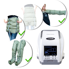 Лимфодренажный аппарат LymphaNorm Control + 2 манжеты для ног (L) + талия (XL / XXL) + манжета для рук