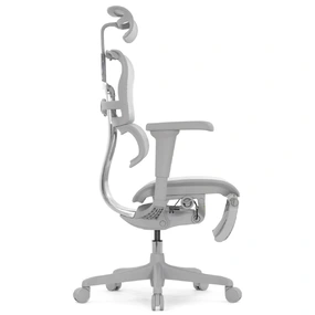 Эргономичное кресло Falto Ergohuman 2 Ultra с подножкой (наклон вперёд, сетка, серый)
