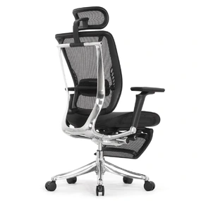 Эргономичное кресло Falto Spring 2 с подножкой (поясничный валик, подлокотники 6D (360), сетка, чёрный)