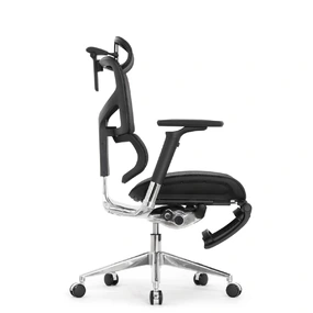 Эргономичное кресло Falto Sail 2 с подножкой (динамичный поясничный упор, подлокотники 6D (360), сетка, чёрный)