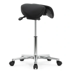 Стул-седло Falto SALLI Activ (наклон, ширина, экокожа, чёрный)