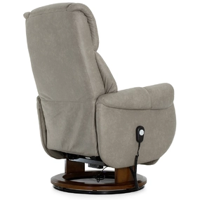 Кресло-реклайнер Falto Lift (3 мотора с механизмом подъёма, искусственный нубук, серый)